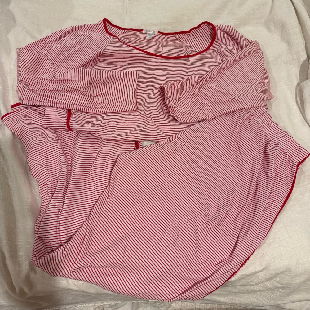Lake pajamas red stripe size XL long pants and long sleeve